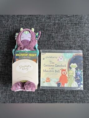 NWT Slumberkins Halloween Peacock Dragon Kin and Book